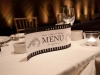 A film strip menu at the movie-themed wedding reception at Eglinton Grand