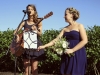 The sister and bridesmaid sing a sweet song for the bride