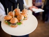 Some delicious hors d'oeuvres are served to guests just after the ceremony