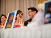 The couple share a moment