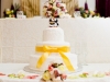 Wedding cake with custom topper