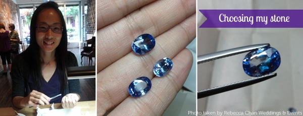 My custom engagement ring - choosing my sapphire stone
