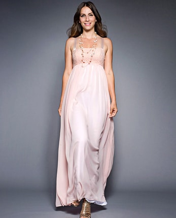 Rent a blush bridesmaids dress