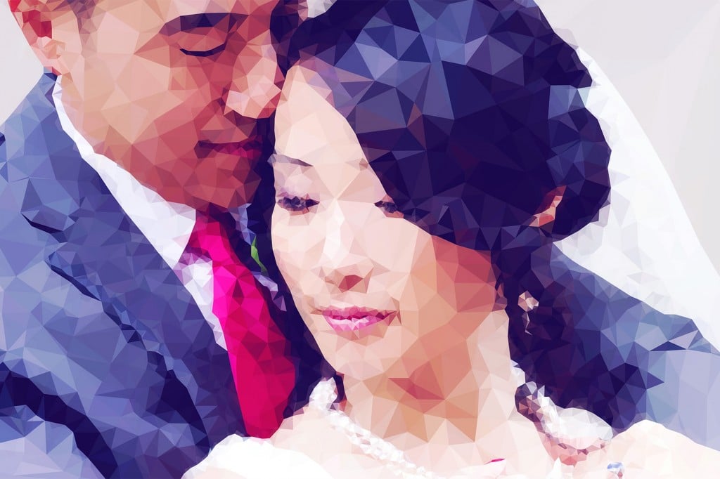 Bespoke Geometric Wedding Portrait