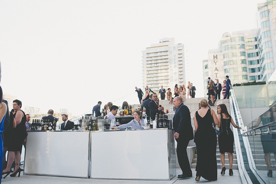 Modern pink and gold wedding at Malaparte