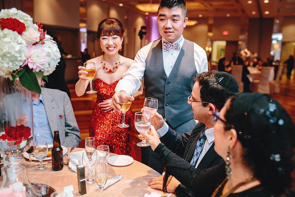Bride and groom table toasting. To see more, visit Rebecca Chan Weddings and Events http://www.rebeccachan.ca