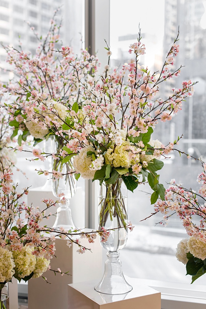 Shangri-La Hotel Toronto Wedding with cherry blossoms - Wedding Ceremony floral