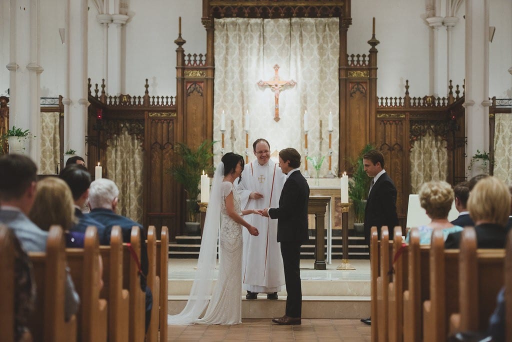 Ceremony at St. Basils Toronto. Classy Malaparte Wedding. Rebecca Chan Weddings and Events www.rebeccachan.ca