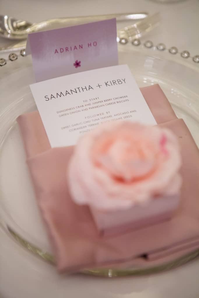Wedding Day Stationary idea from a Modern White and Blush Wedding at Four Seasons Hotel Toronto