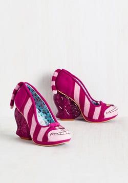 Modcloth Alice in wonderland shoe collection - Cheshire cat heel
