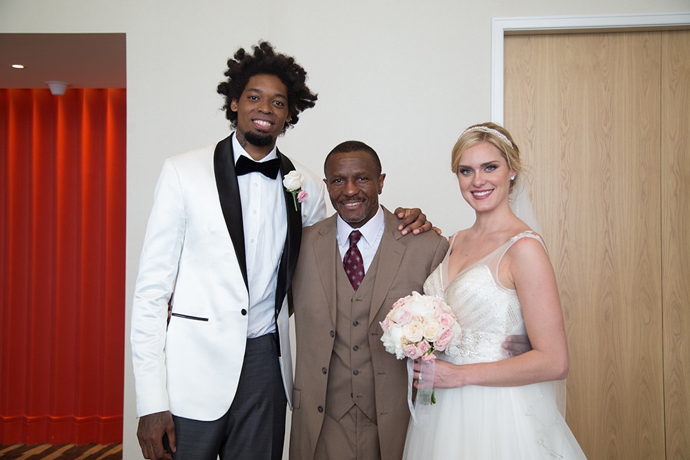 Modern Blush Wedding with Lucas Nogueira of the Toronto Raptors
