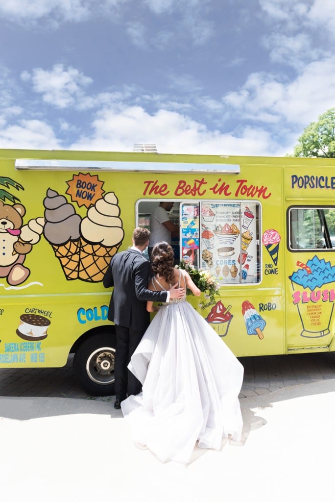 Ice cream truck - Romantic Rustic Wedding at the Steam Whistle Brewery