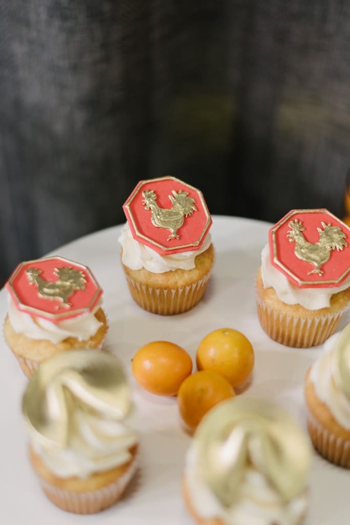 Year of the rooster and fortune cookie cupcakes: Cityline - Modern Chinese New Year entertaining ideas with event planner Rebecca Chan