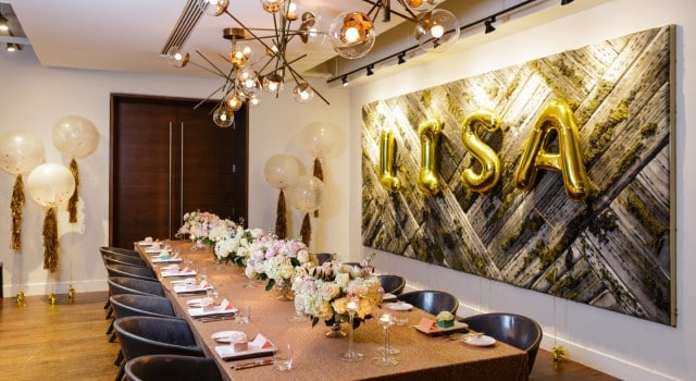 Glamorous birthday party at Canoe