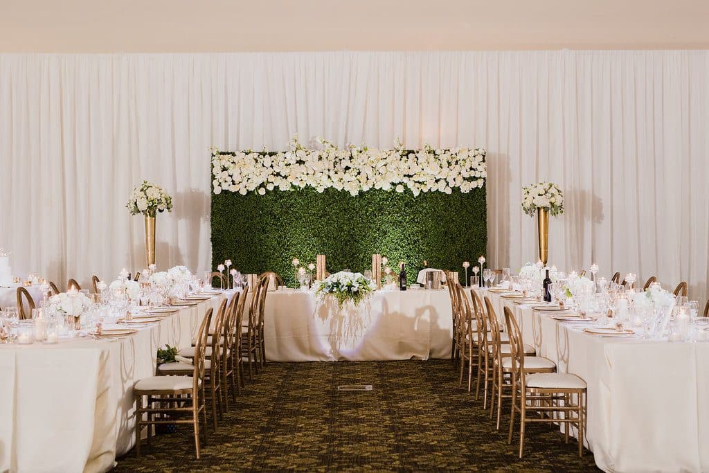 Beautiful white garden wedding at Bellevue Manor