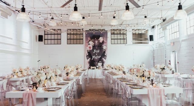 Modern and Graphic Wedding at Airship37