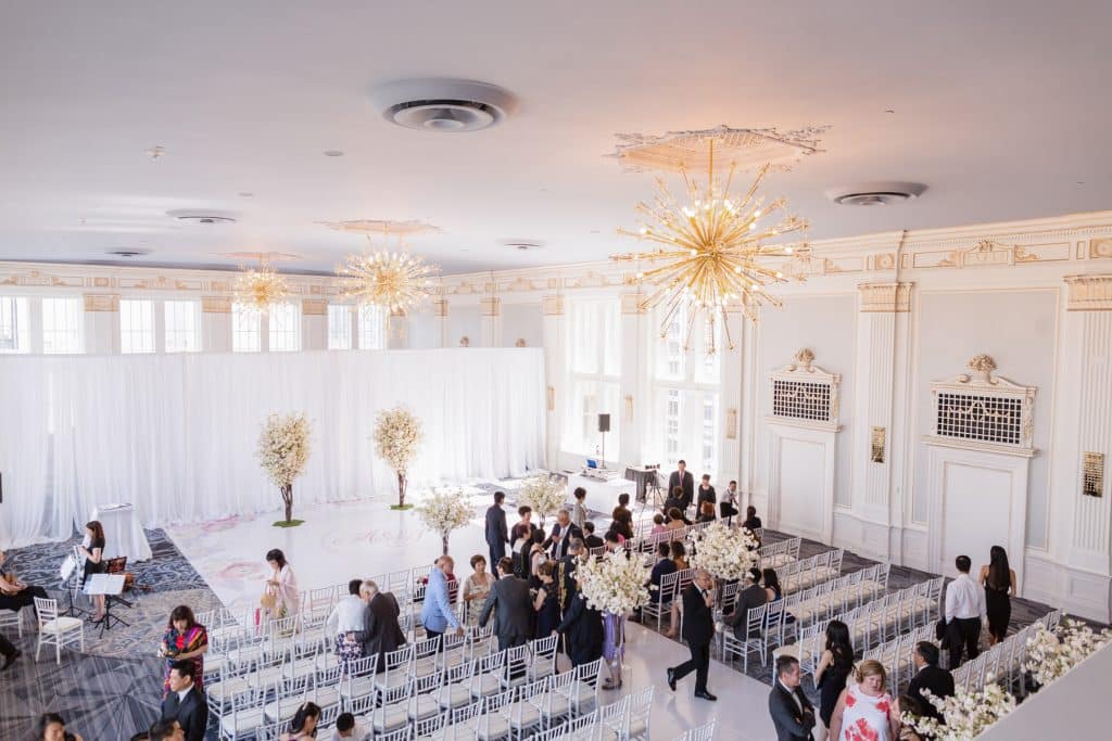 Stunning blush and lavender wedding at King Edward Hotel's Crystal Ballroom