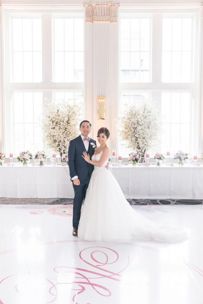 Stunning blush and lavender wedding at King Edward Hotel's Crystal Ballroom