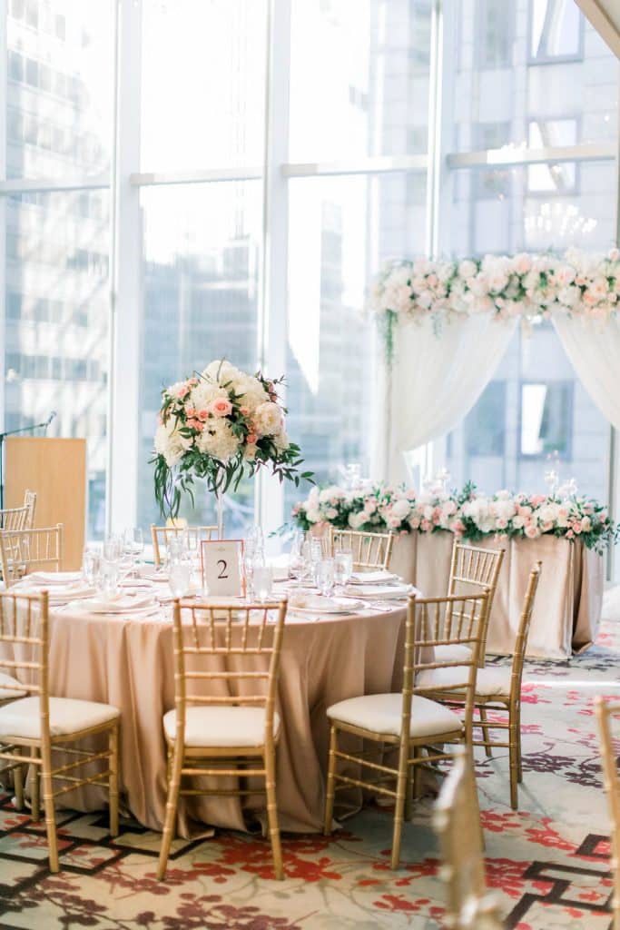 Shangri-La Hotel Toronto Wedding with roses and peonies