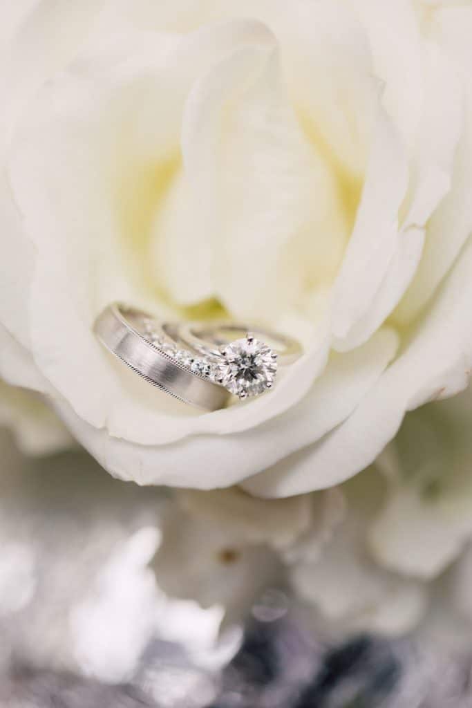 Wedding ring and engagement ring