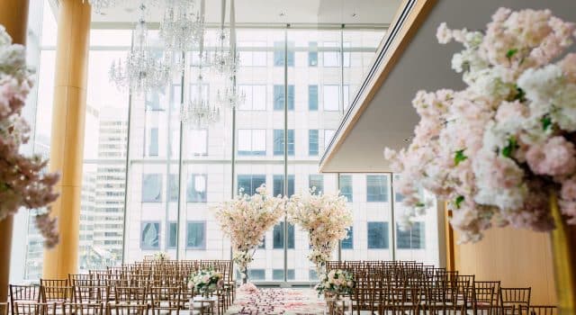 Cherry blossom wedding at Shangri-La Hotel Toronto