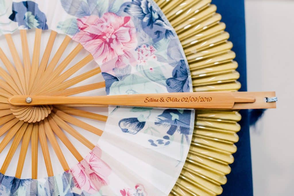 Asian peony fan for wedding decoration