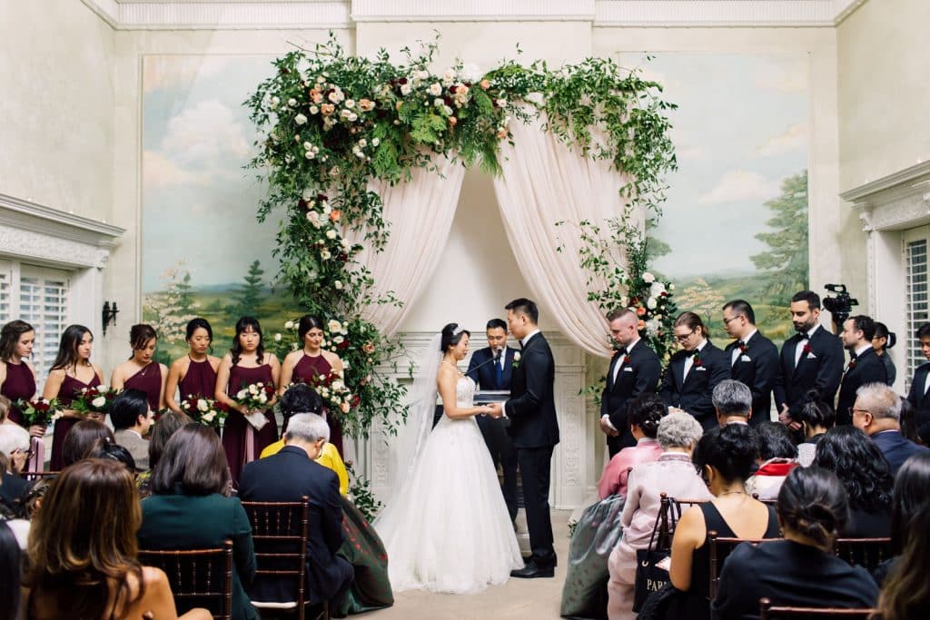 Indoor wedding ceremony at Graydon Hall Manor