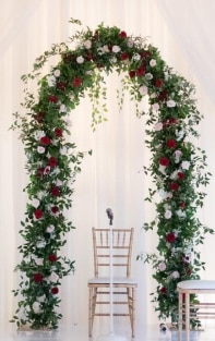 Traditional floral arch