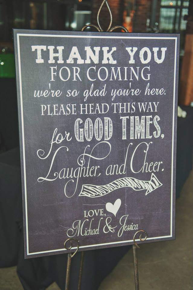 Custom wedding welcome sign for guests.  www.rebeccachan.ca