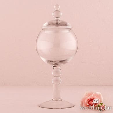 Pedastaled Apothecary jar with globe shape