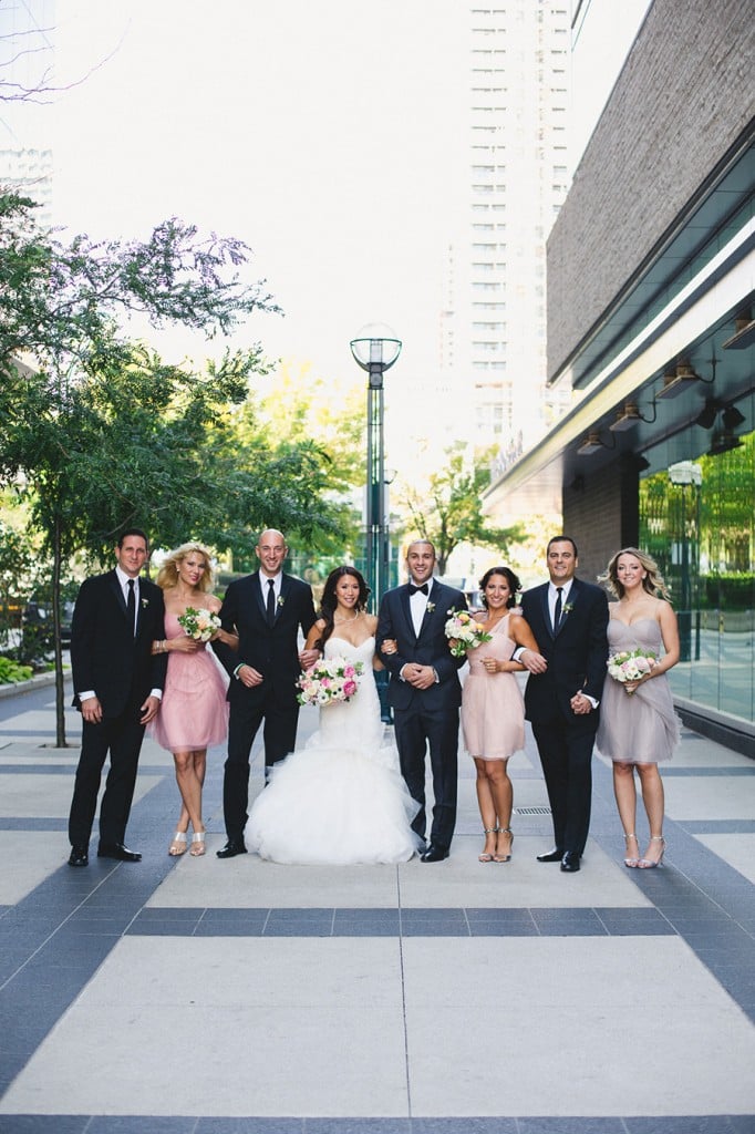 Modern gold and pink wedding at Malaparte