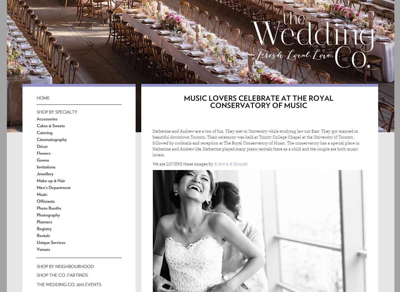 Royal Conservatory of Music wedding