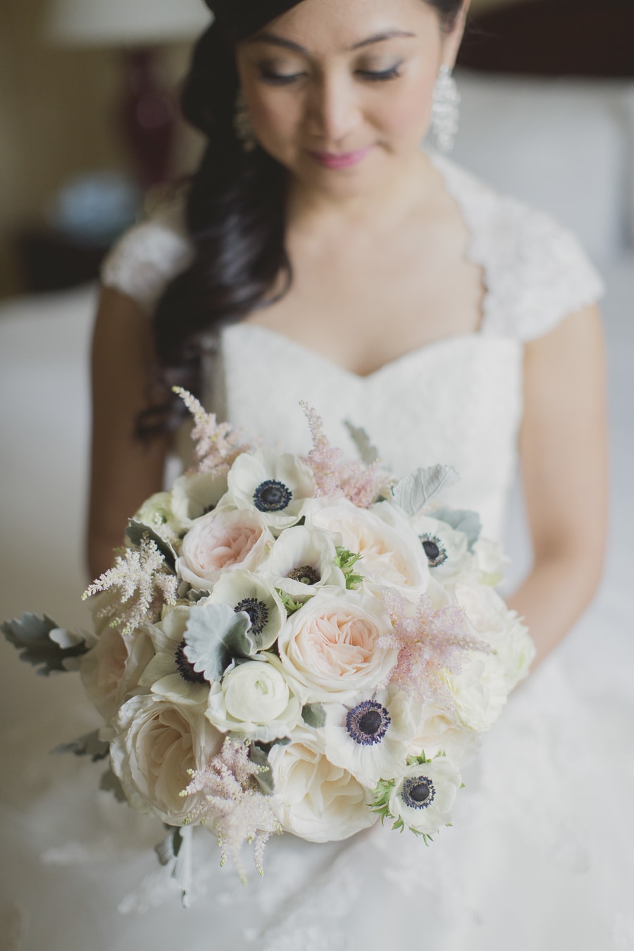 Soft and feminine bride's bouquet. See more at Rebecca Chan Weddings and Events https://www.rebeccachan.ca