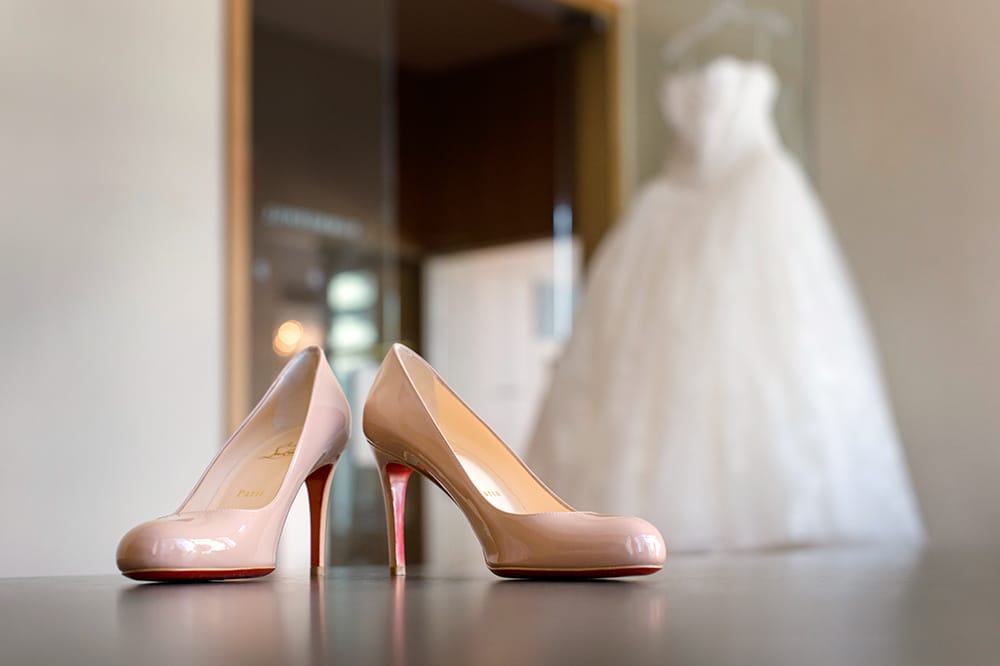 Cherry Blossom Wedding at Shangri-La Hotel Toronto – Christian Louboutin heels