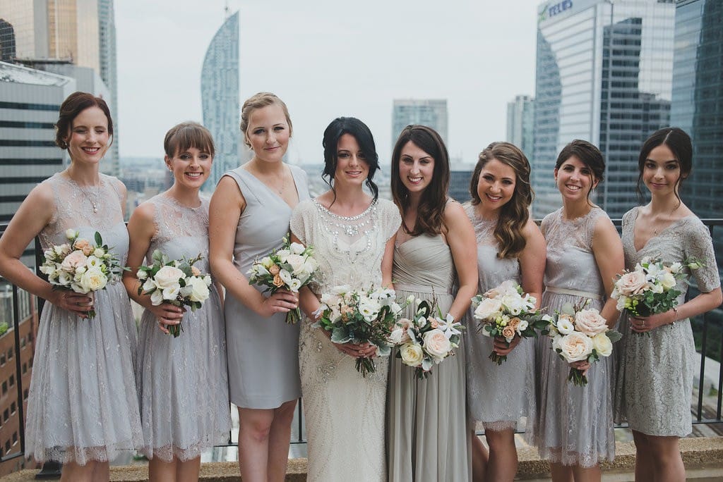 Bride and bridesmaids. Classy Malaparte Wedding. Rebecca Chan Weddings and Events www.rebeccachan.ca