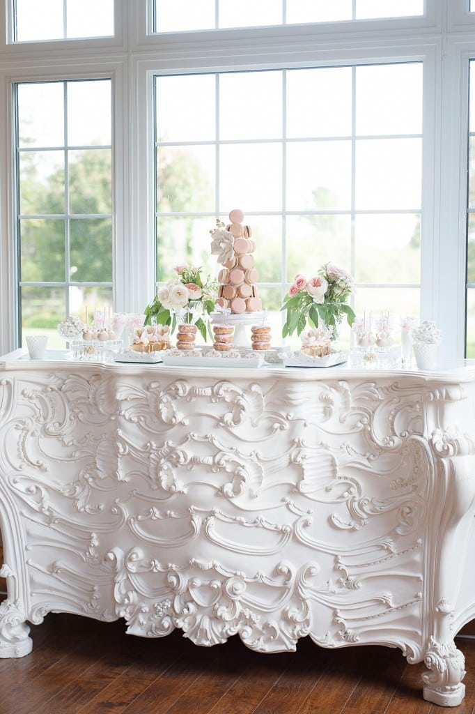 Blush Pink Ontario Winery wedding - luxury sweets table