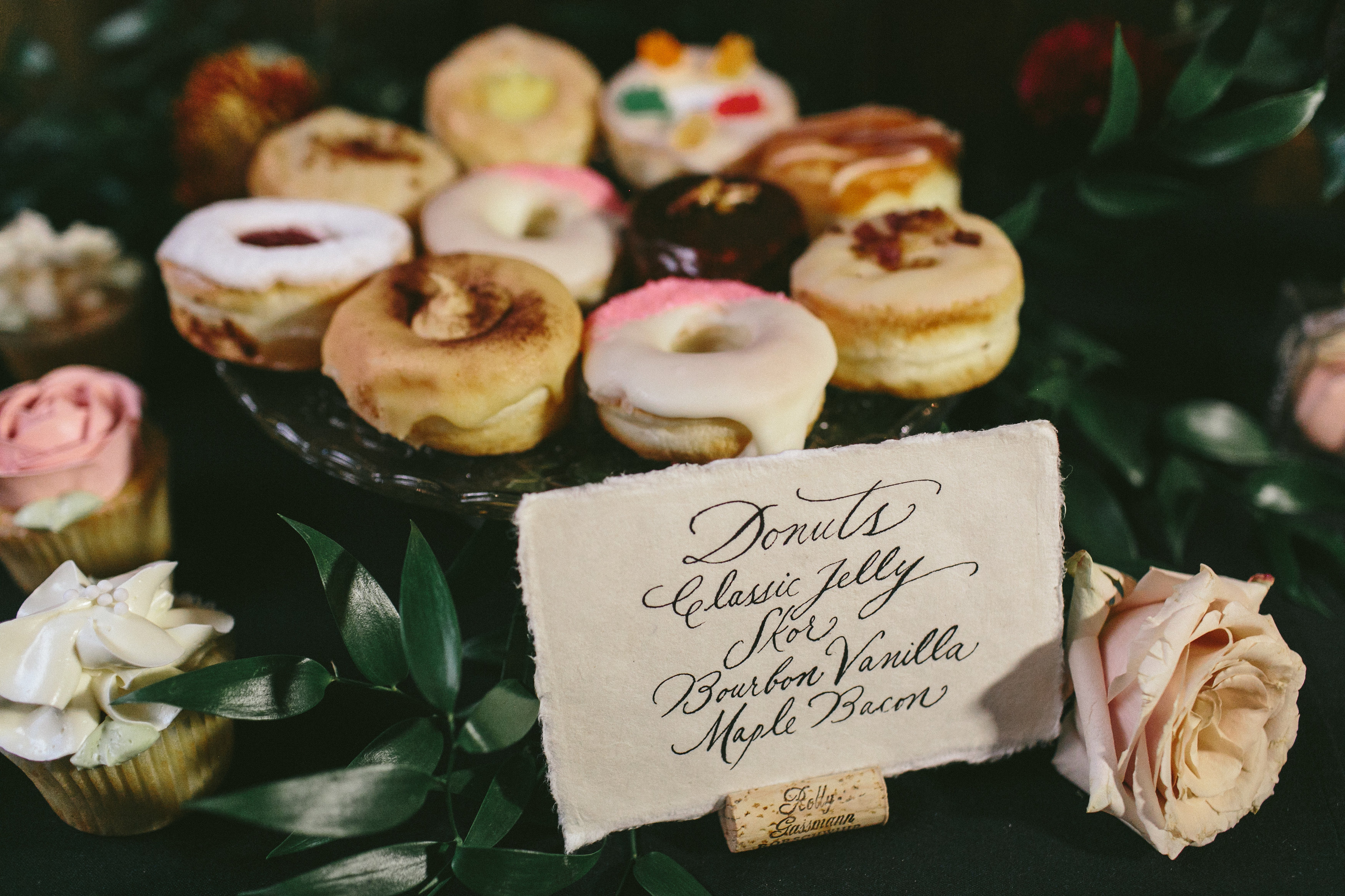 Elegant and Rustic Toronto Wedding in the Distillery District - Wedding doughnuts