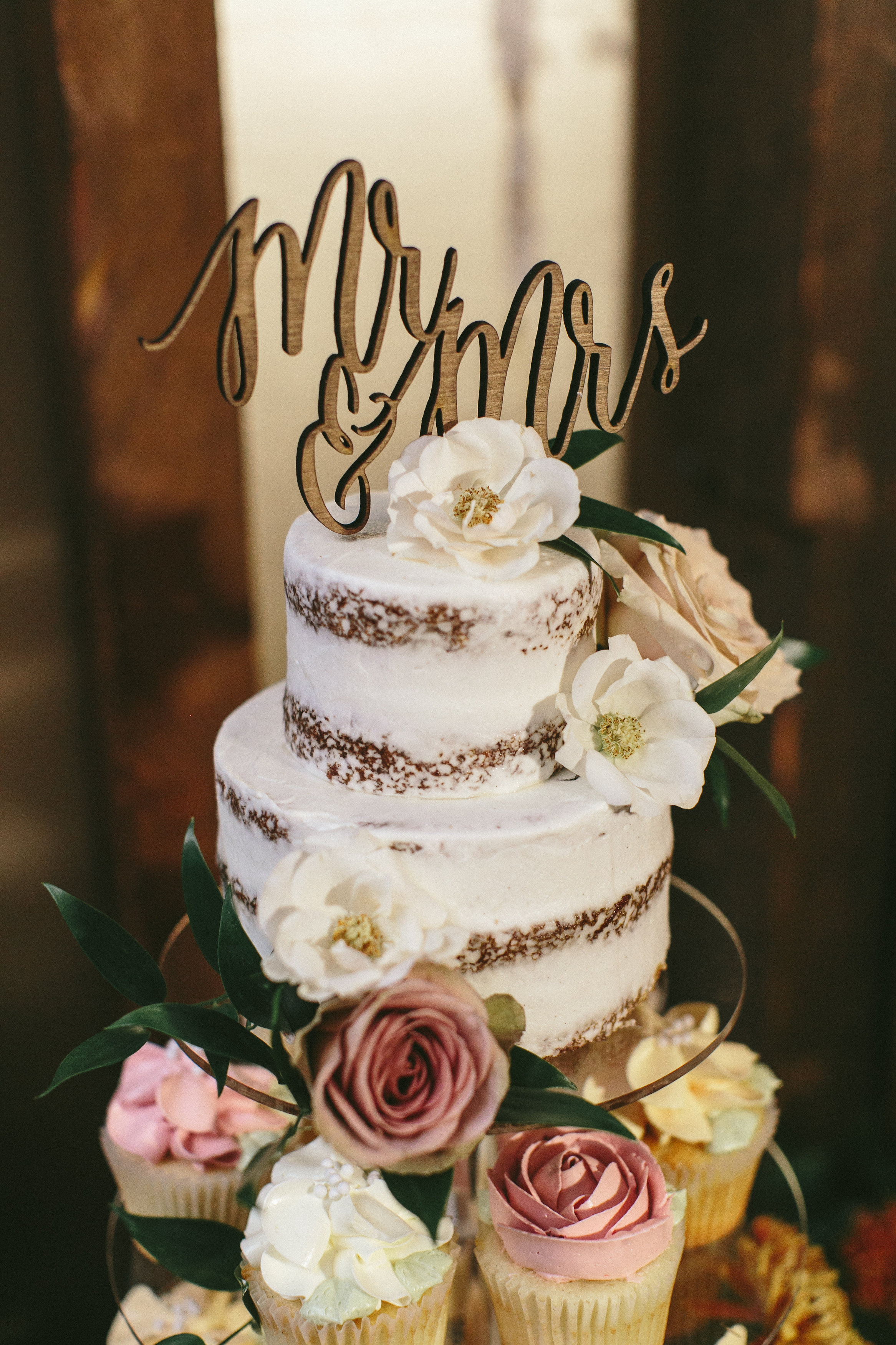 Elegant and Rustic Toronto Wedding in the Distillery District - Wedding cake topper