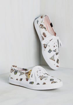 Modcloth bridal collection - Keds sneaker with pizza, fries and snacks