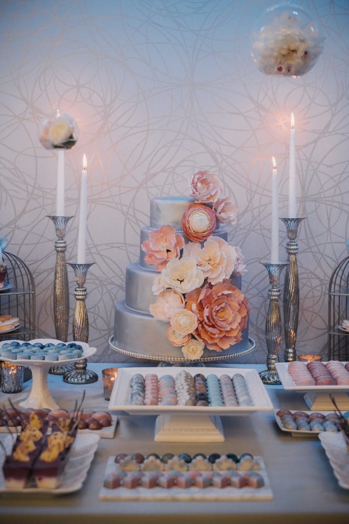 Dreamy sweets table from Monde Du Chocolat - Whimsical wedding at Toronto Board of Trade