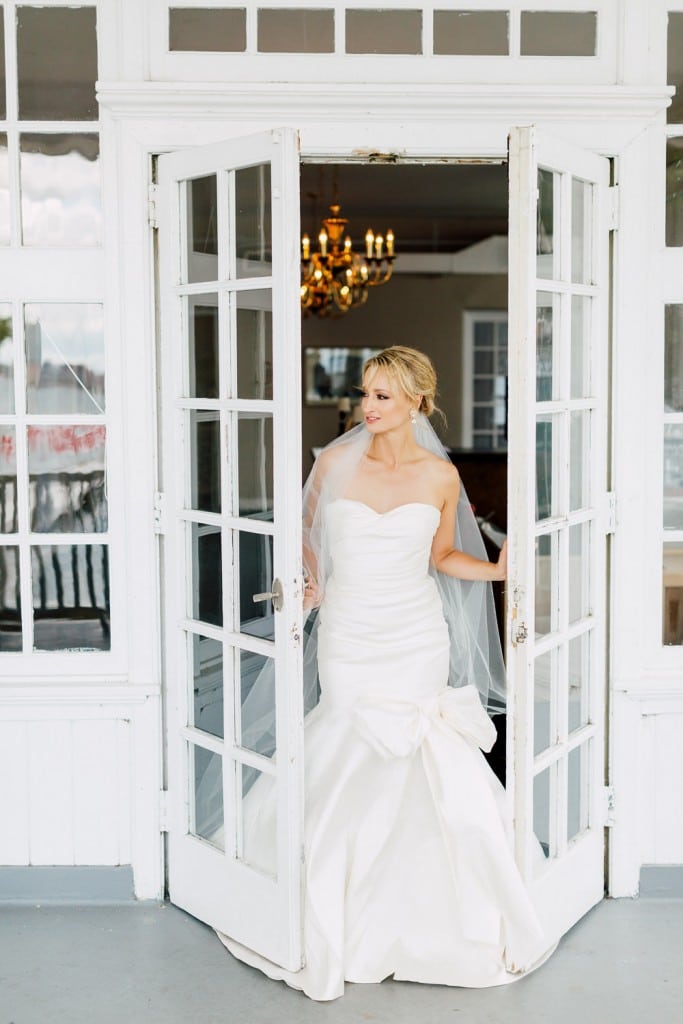 Bride in Oscar de la Renta - Regatta Inspired Wedding at Royal Canadian Yacht Club