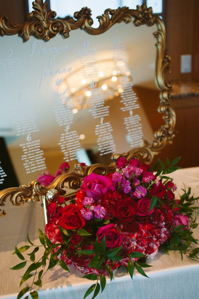 Vintage gold seating chart - Modern Chinese wedding at Ritz-Carlton Toronto