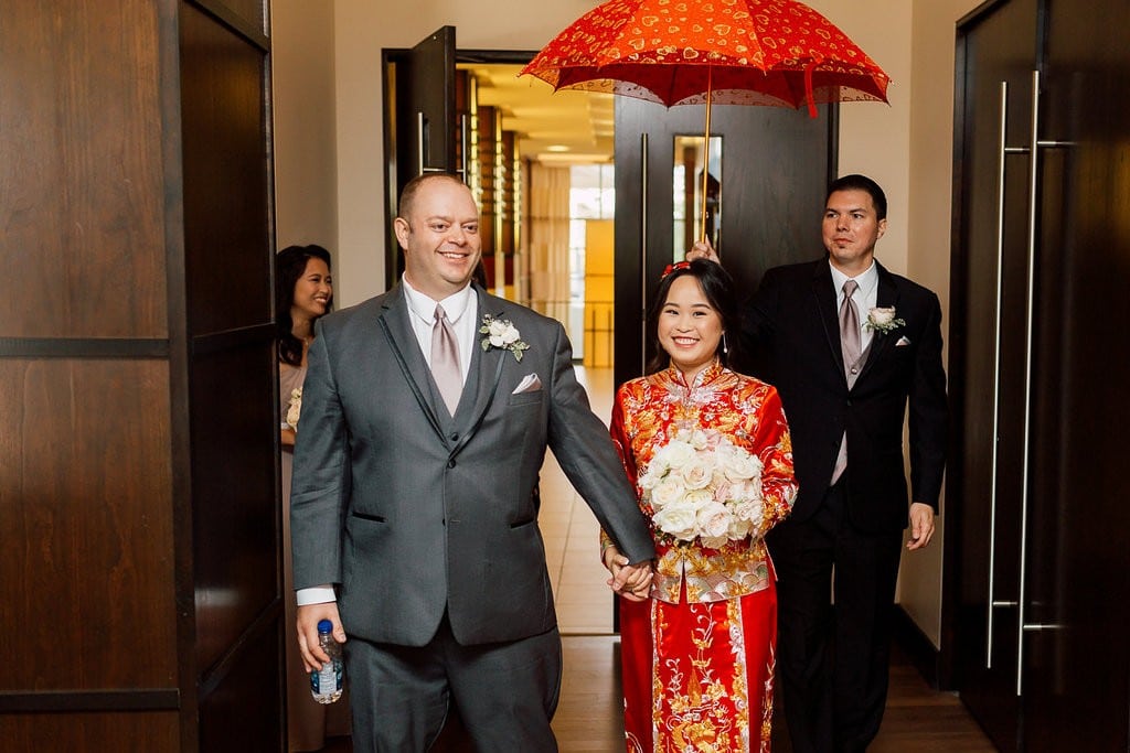 Tea Ceremony - Romantic Pink and Gold Wedding at Omni King Edward Hotel