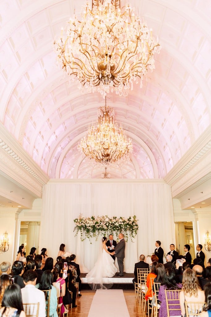 Romantic Pink and Gold Wedding at Omni King Edward Hotel