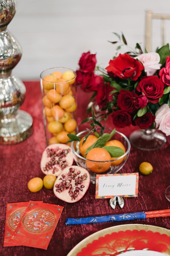 Decorating with fruit: Cityline - Modern Chinese New Year entertaining ideas with event planner Rebecca Chan