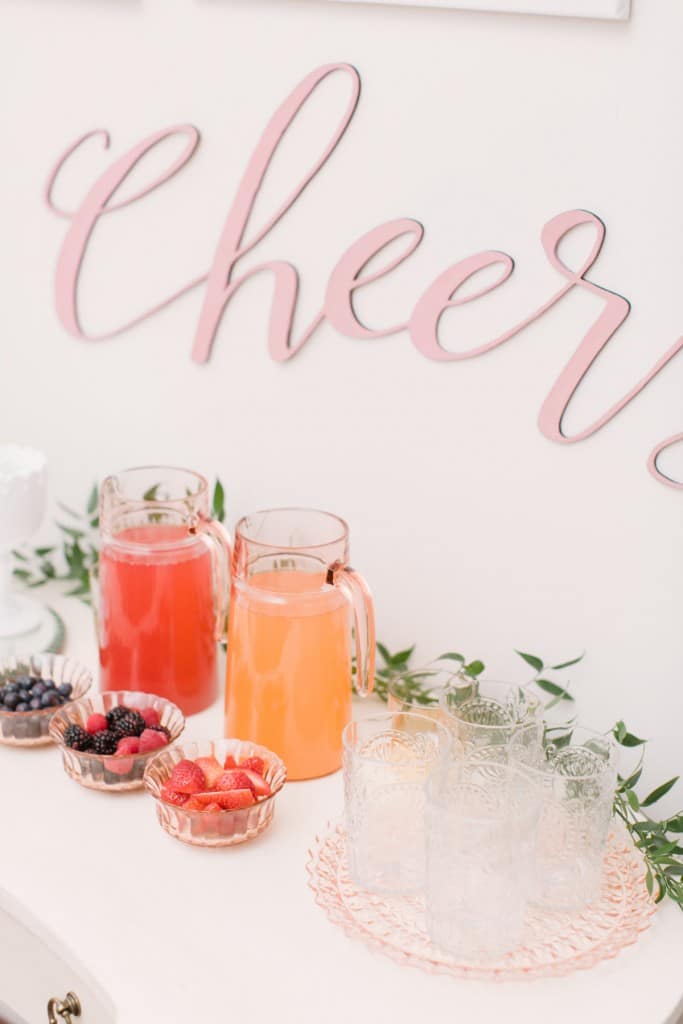 Beverage station - An intimate dinner party with event planner Rebecca Chan