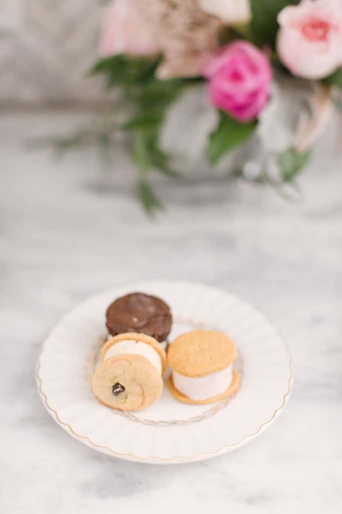 Gourmet ice cream cookie sandwiches- At-home party planning ideas with event planner Rebecca Chan