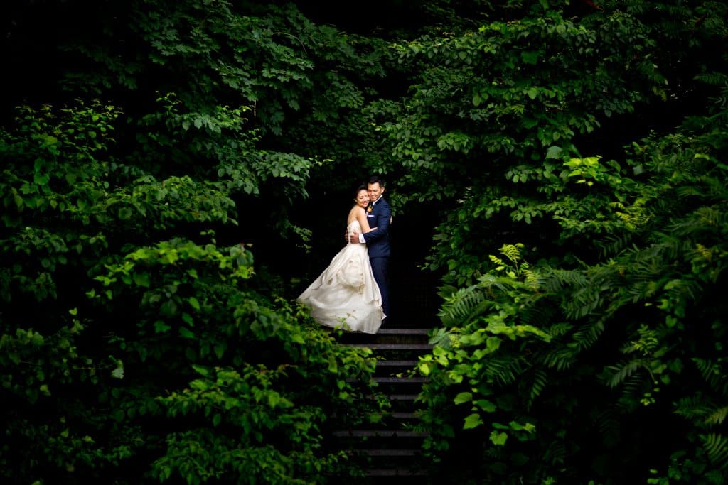 Quirky and Organic Chinese Evergreen Brickworks Wedding