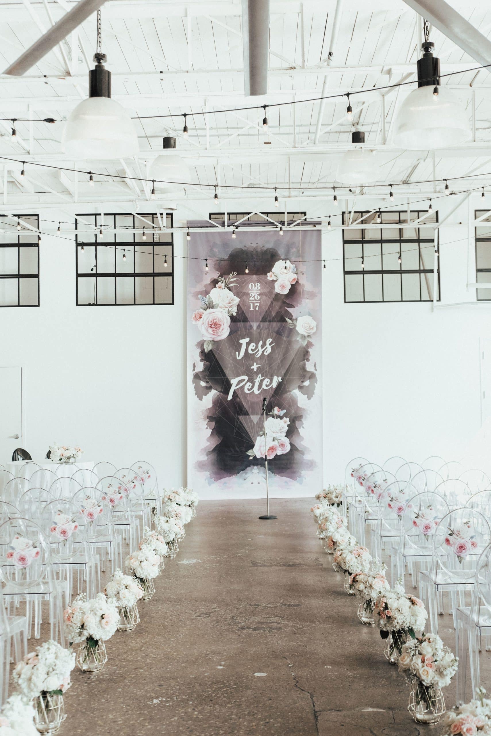 Modern and Graphic Wedding at Airship37