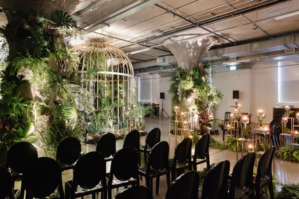 Featured on Wedluxe - Urban Jungle Wedding in a Museum